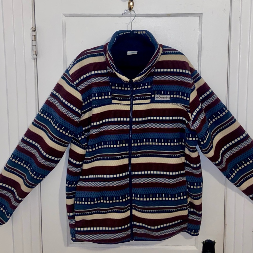 Men's Columbia Blue Fleece Jacket - XL (very gently worn)!
